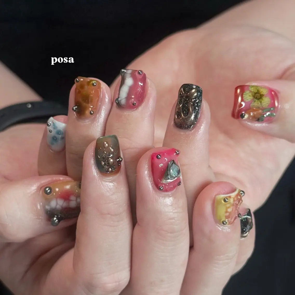 ネイル ニュアンスネイル シンプルネイル ハンドネイル posa nail モエミのネイルデザイン
