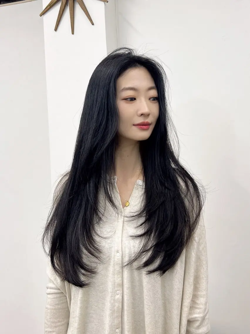 ロング カラー 韓国風ヘア 似合わせカット 小顔カット カット ヘアカラー トリートメント 渋谷レイヤーカット❌ 縮毛矯正専門/武田涼のヘアスタイル