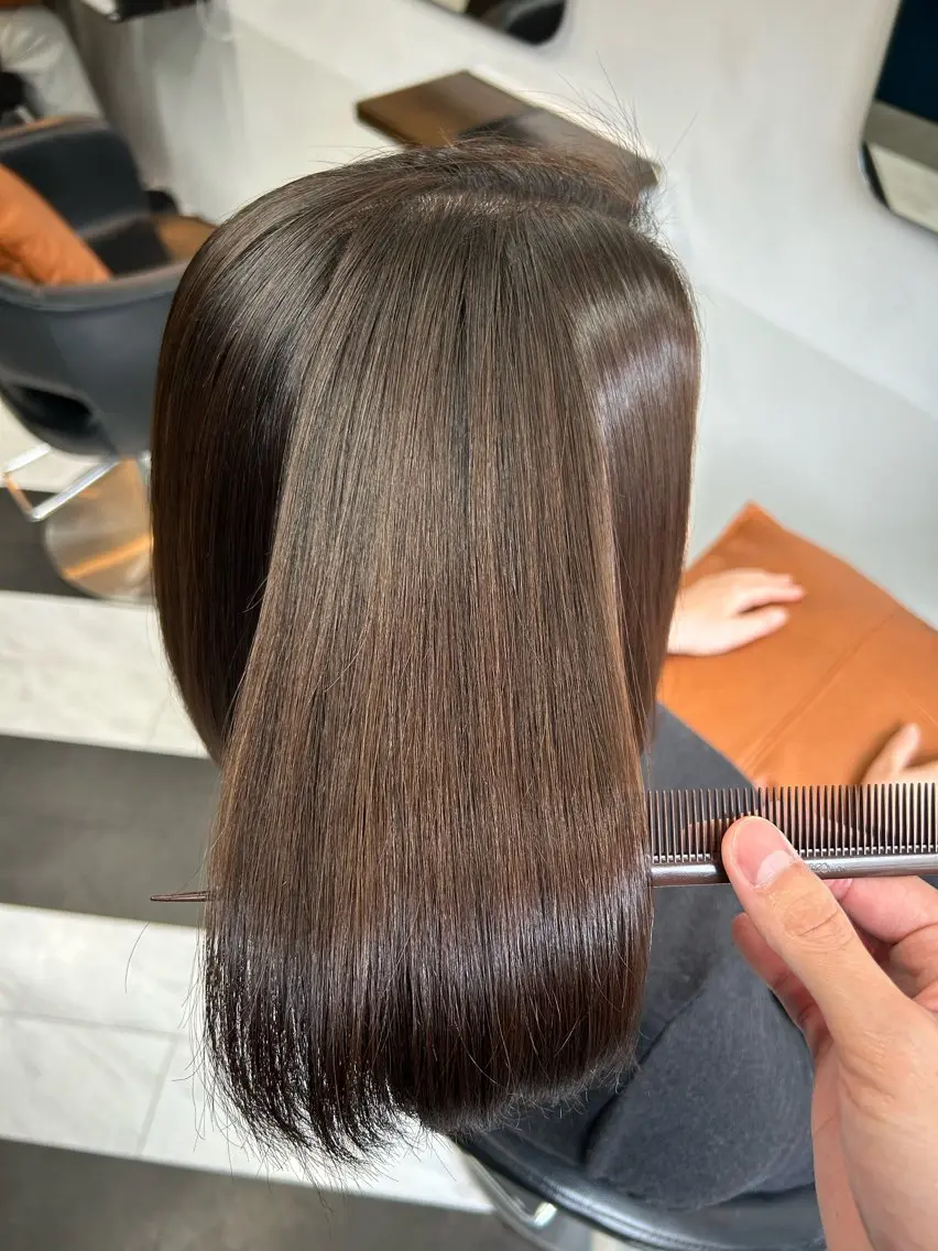 ミディアム パーマ 圧倒的髪質改善 ✂︎飯島悠介のヘアスタイル