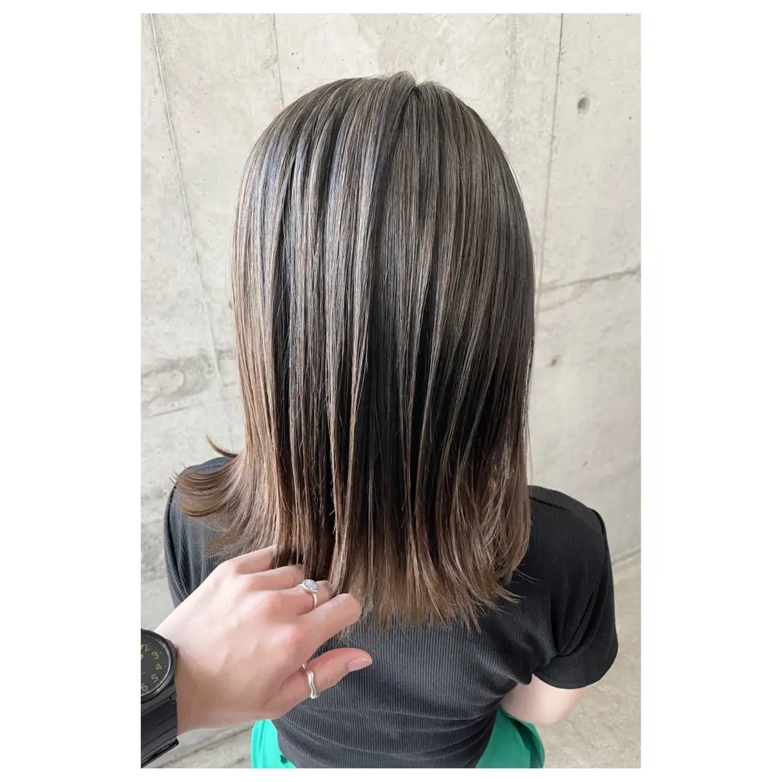 セミロング カラー パーマ ヘアアレンジ メンズ キッズ ヘアカラー TopStylist ✂︎ Azumaのヘアスタイル