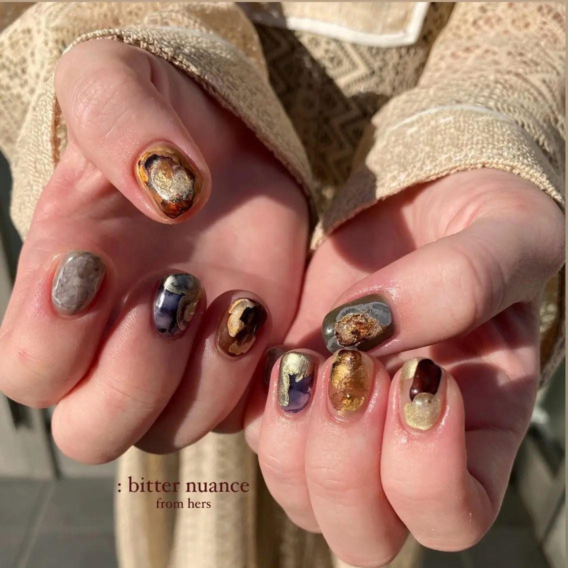 ネイル ジェルネイル マグネットネイル 持ち込み ニュアンスネイル ワンカラーネイル ハンドネイル 草加ニュアンスネイル 🌚hersのネイルデザイン
