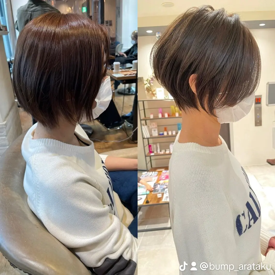 ショート カラー カット ヘアカラー 白髪ぼかし×似合わ せショート/荒砂のヘアスタイル