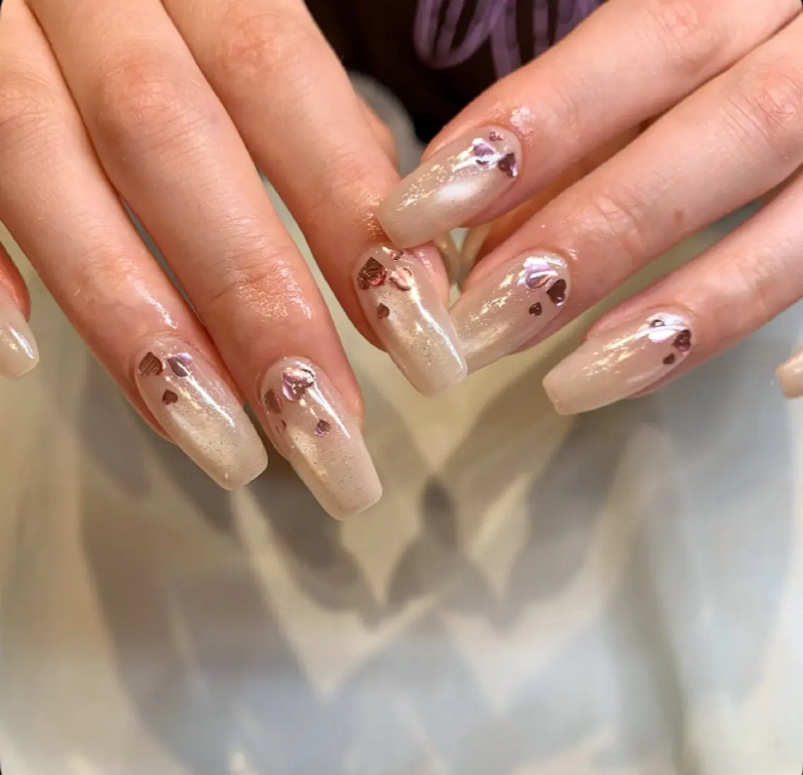 ネイル 氷ネイル・うるうるネイル マグネットネイル ミラーネイル ハンドネイル nailAVANCE akariのネイルデザイン