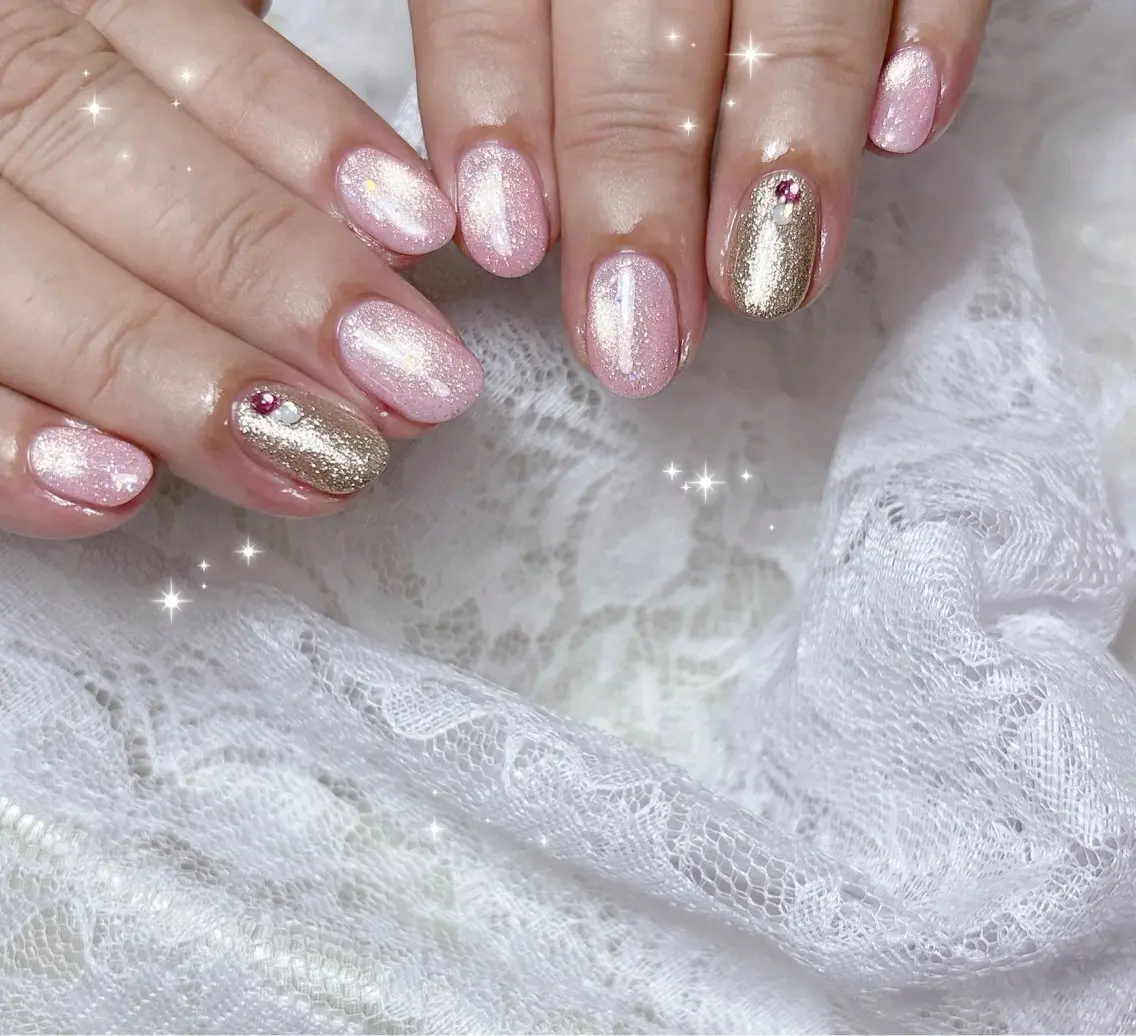 ネイル キラキラネイル マグネットネイル ハンドネイル FLARE NAIL フレアネイルのネイルデザイン