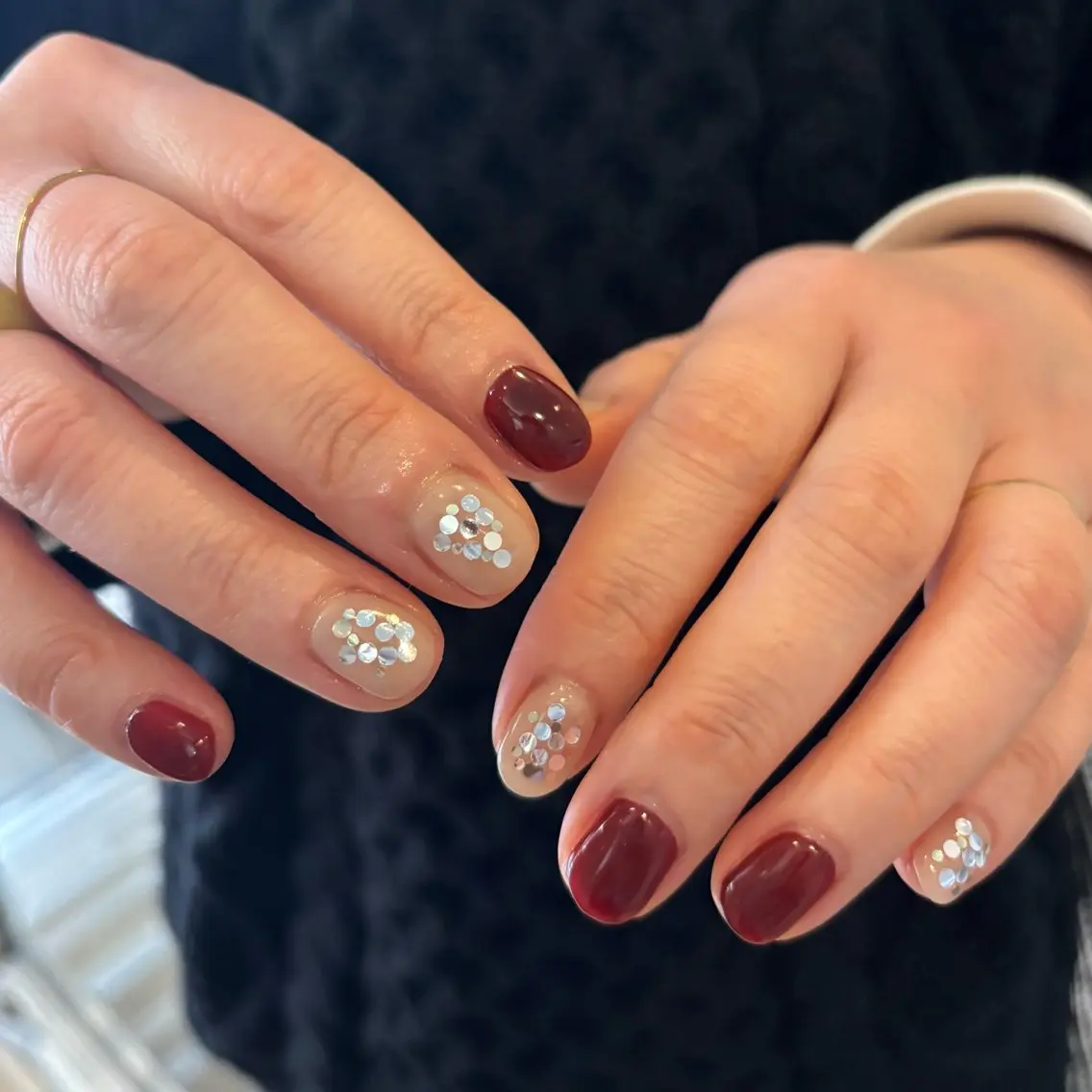 ネイル ボルドー ハンドネイル N° nail_ fuyukaのネイルデザイン