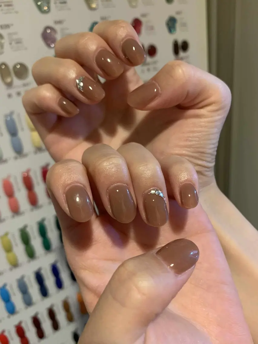 ネイル 韓国ネイル 持ち込み ニュアンスネイル ネイルチップ 冬ネイル LISA ANA.CHUOのネイルデザイン