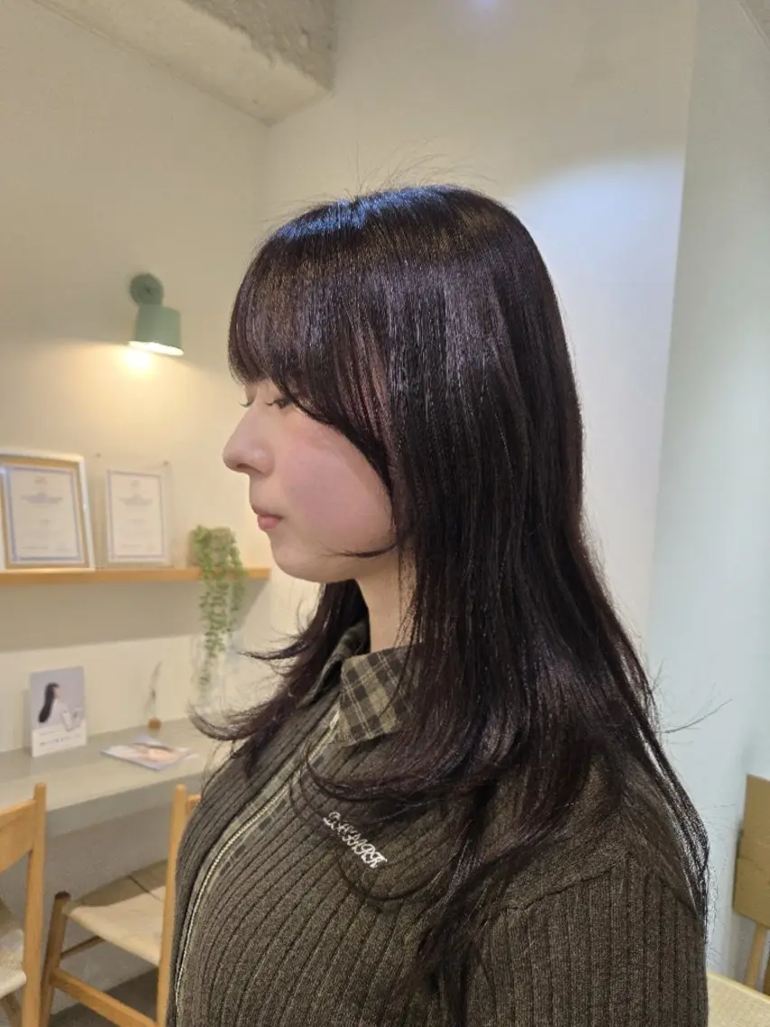 セミロング ヘアカラー トリートメント 柏Wcolor/UC HIBORINAMIのヘアスタイル