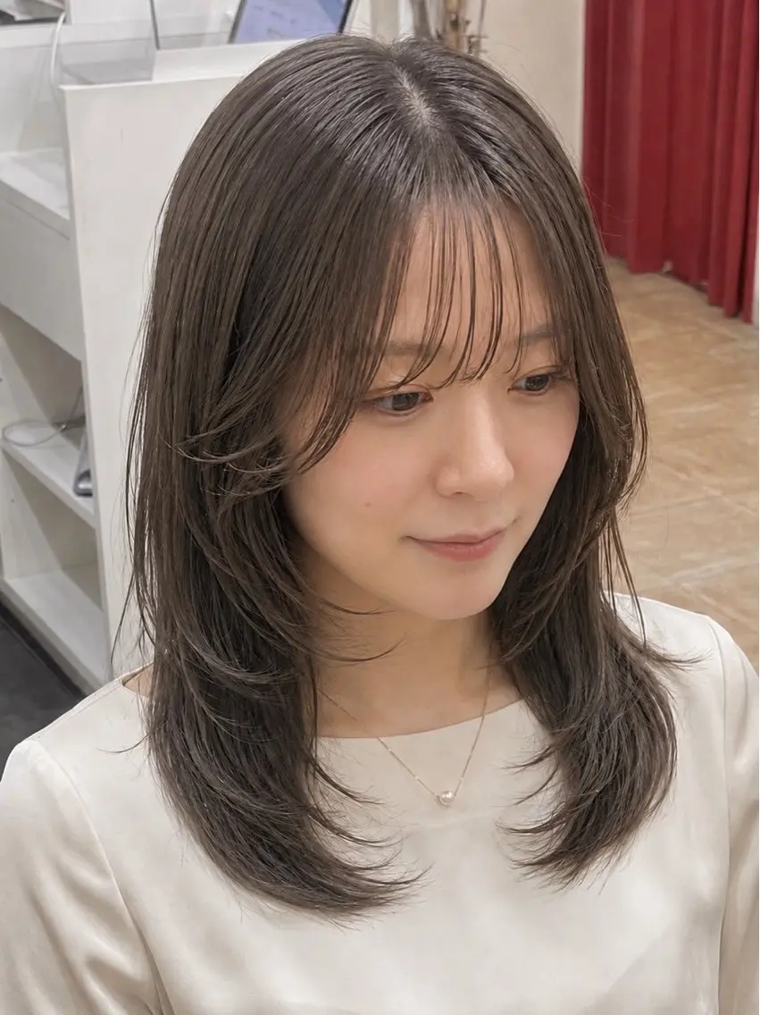 ミディアム ノ イ ルのヘアスタイル