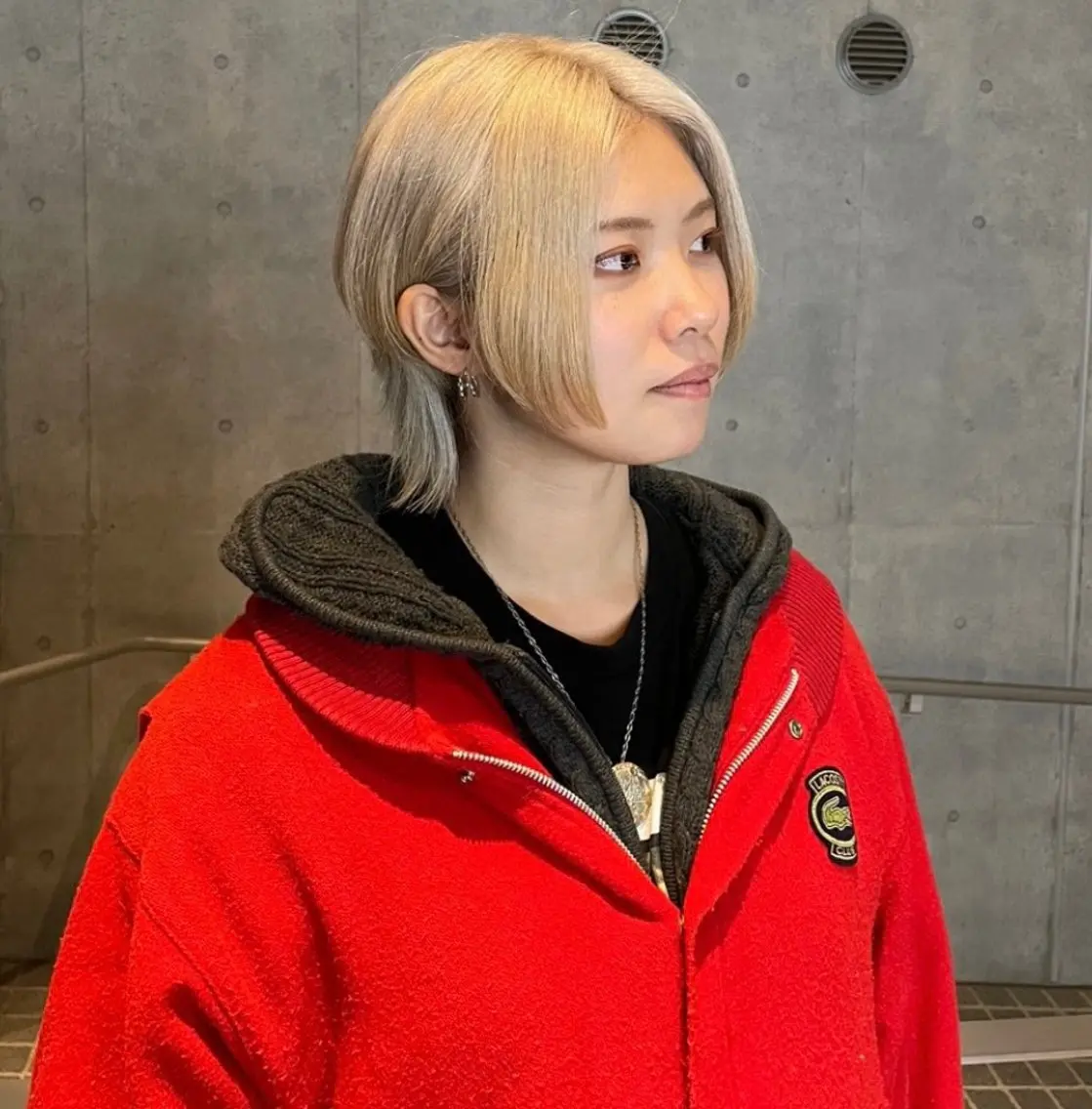 ミディアム カラー 🌈メンズパーマ🌈 メンズカットアリサのヘアスタイル