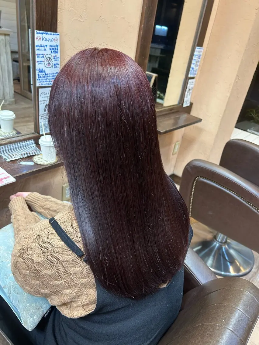 ロング カラー ブラウンカラー ダブルカラー ピンクカラー ピンクブラウン ブリーチカラー🎀 Himariのヘアスタイル