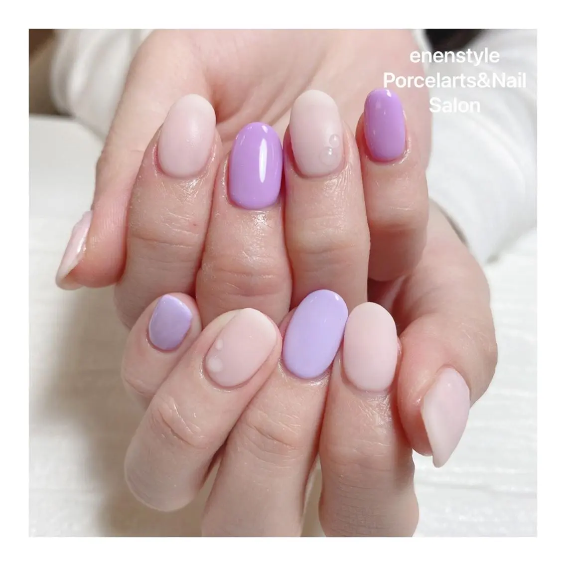 ミディアム ネイル ハンドネイル 🐾enen style 🐾のネイルデザイン