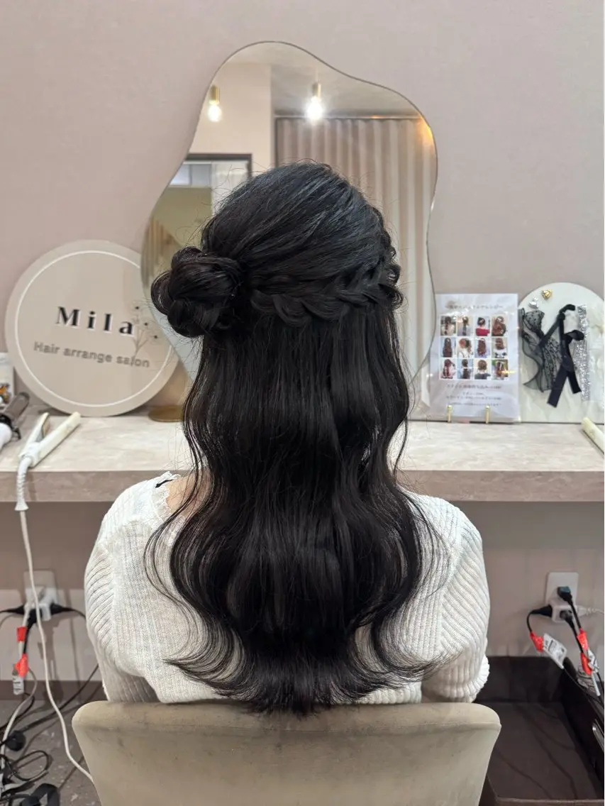 ヘアアレンジ ヘアセット Mila Chisaのヘアスタイル