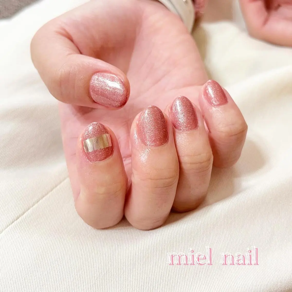 ネイル ピンク 春ネイル 夏ネイル miel nailのネイルデザイン