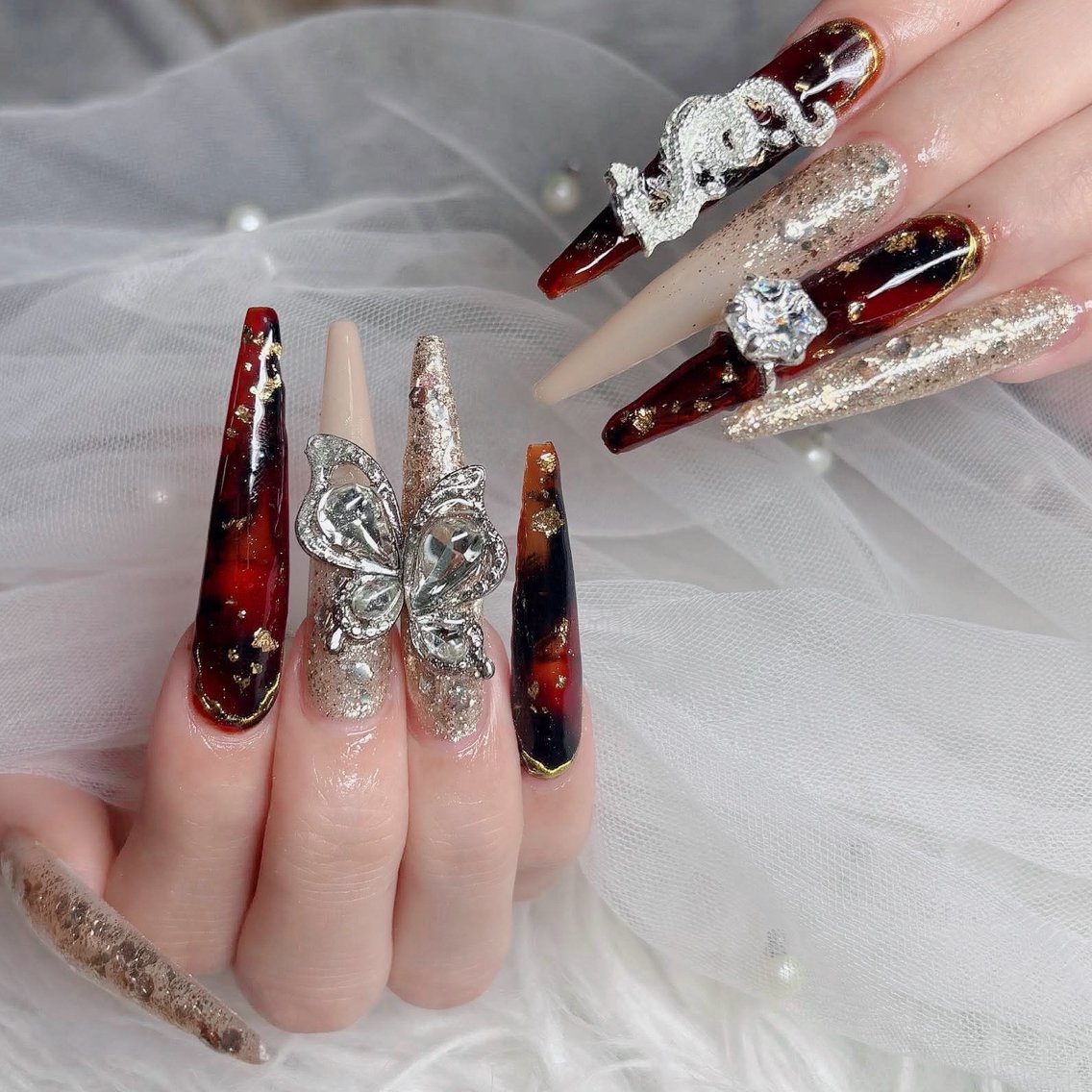 ネイル フットネイル フレンチネイル グラデーション 韓国ネイル ロングネイル ハンドネイル Hani Nail Salonのネイルデザイン
