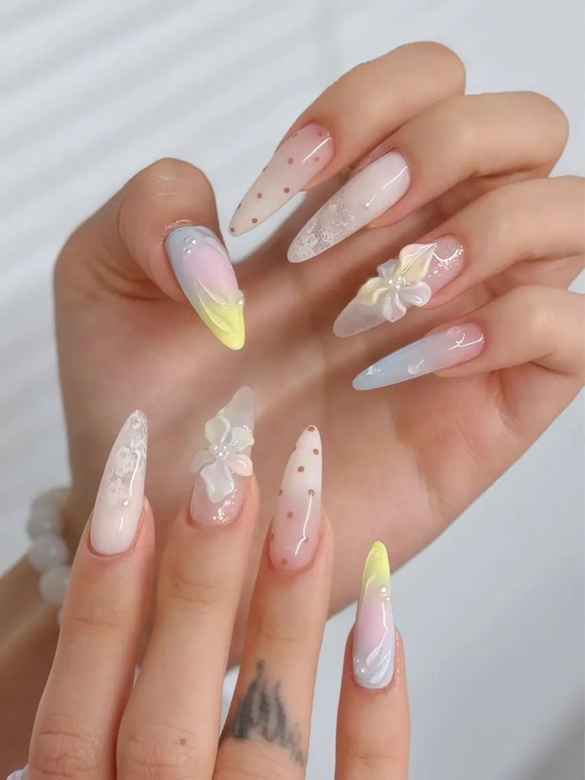 ネイル オーロラネイル チークネイル フットネイル フレンチネイル ジェルネイル ハンドネイル Nichi Nailsのネイルデザイン