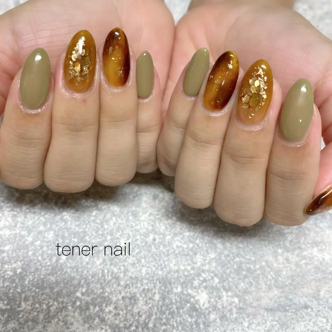 ネイル べっ甲ネイル テネルネイル tener nailのネイルデザイン