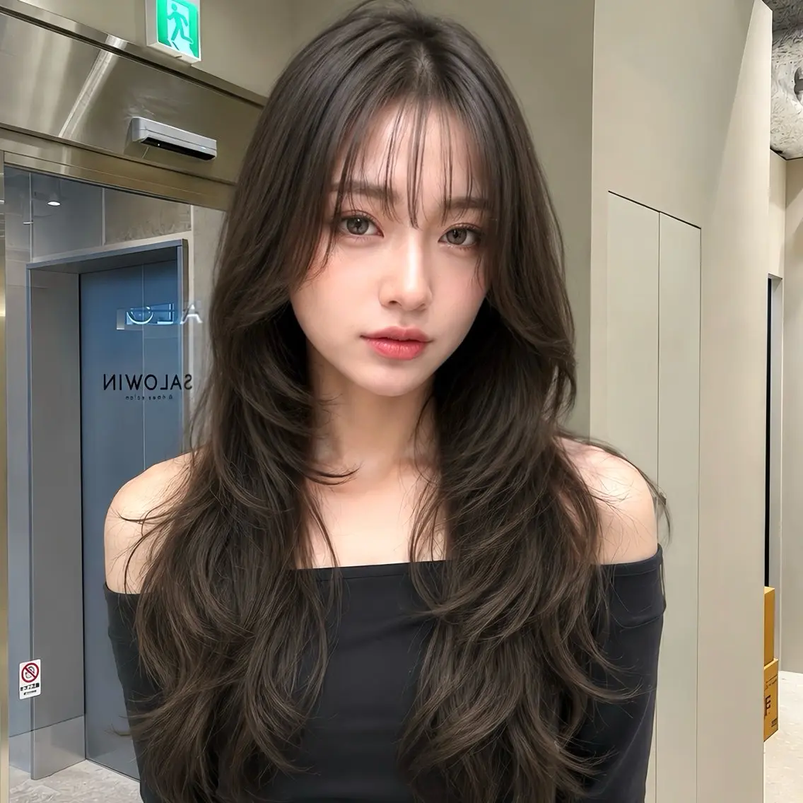 ロング カラー ヘアアレンジ カット ヘアカラー 新宿/レイヤーカット 髪質改善/小顔見せのヘアスタイル