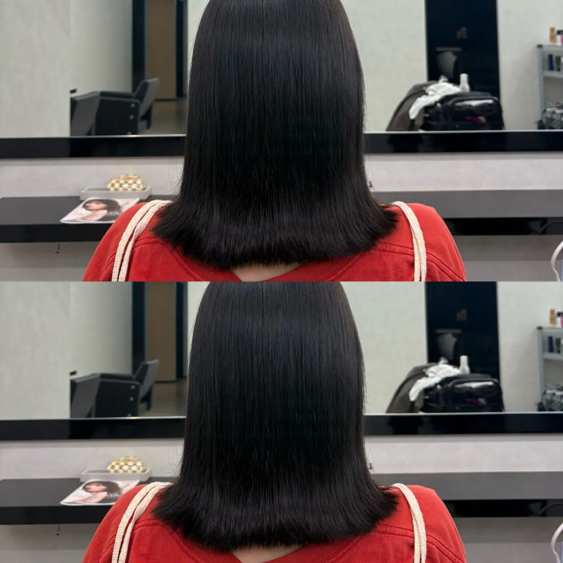 ミディアム カラー ボブ 外ハネヘア カット 岡田 洋太のヘアスタイル