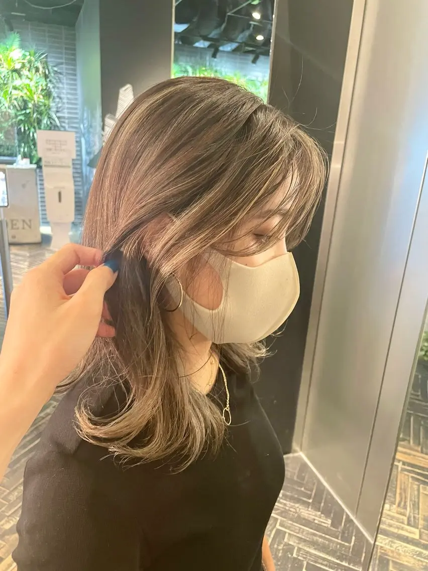 カラー ハイライトカラー 似合わせ♡レイヤー/ 透明感カラー/moeのヘアスタイル