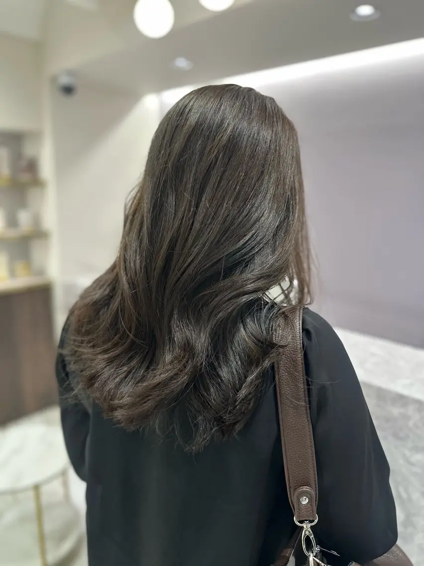 ロング カット ヘアカラー トリートメント ヘッドスパ 韓国レイヤー✨ yasuko銀座のヘアスタイル