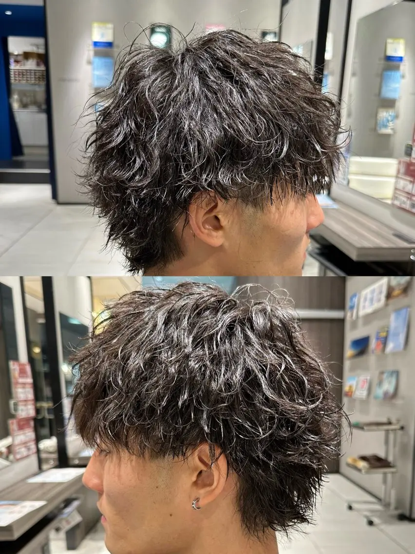 パーマ メンズ カット パーマ トリートメント 宇田川 大輝のヘアスタイル