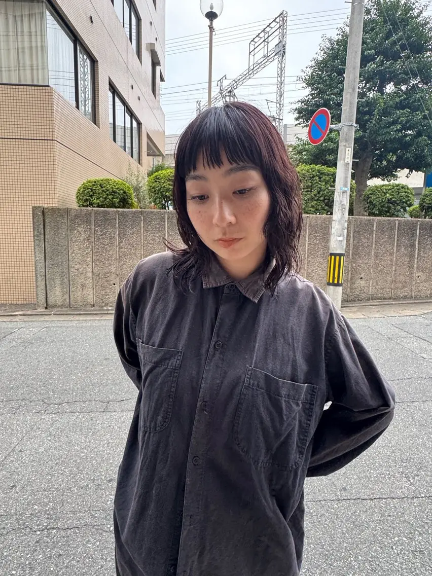 ミディアム オン眉 カット ヘアカラー kai🐇似合わせ レイヤーカットのヘアスタイル