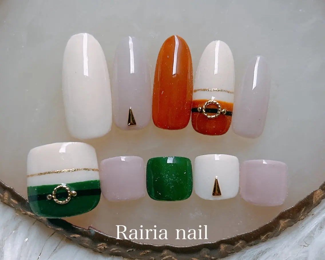 ネイル アートネイル ジェルネイル 持ち込み ニュアンスネイル パラジェル Rairia nail本八幡店のネイルデザイン