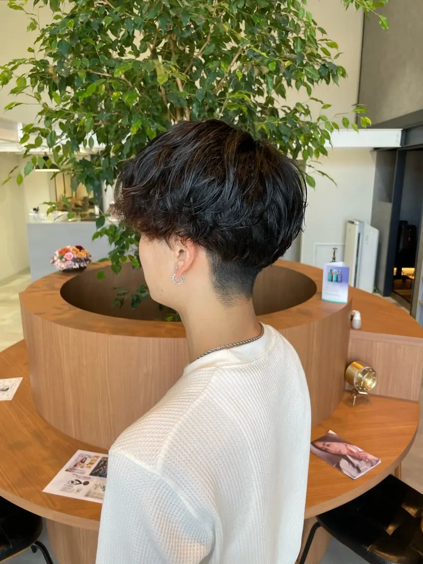 メンズカット+眉ワックスの写真