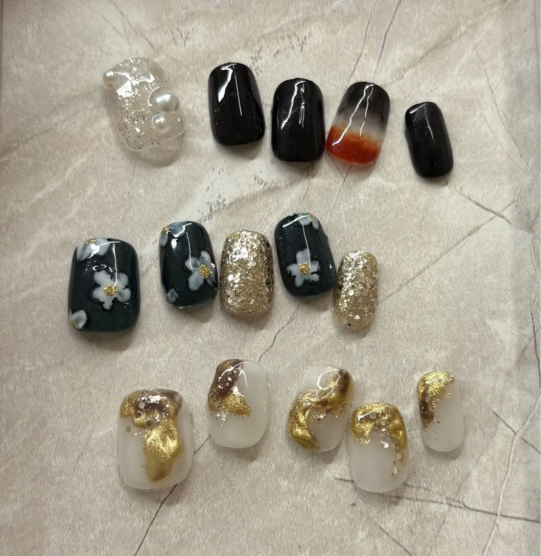 ネイル ハンドネイル Mai :矢場町 ニュアンス🌿アートのネイルデザイン