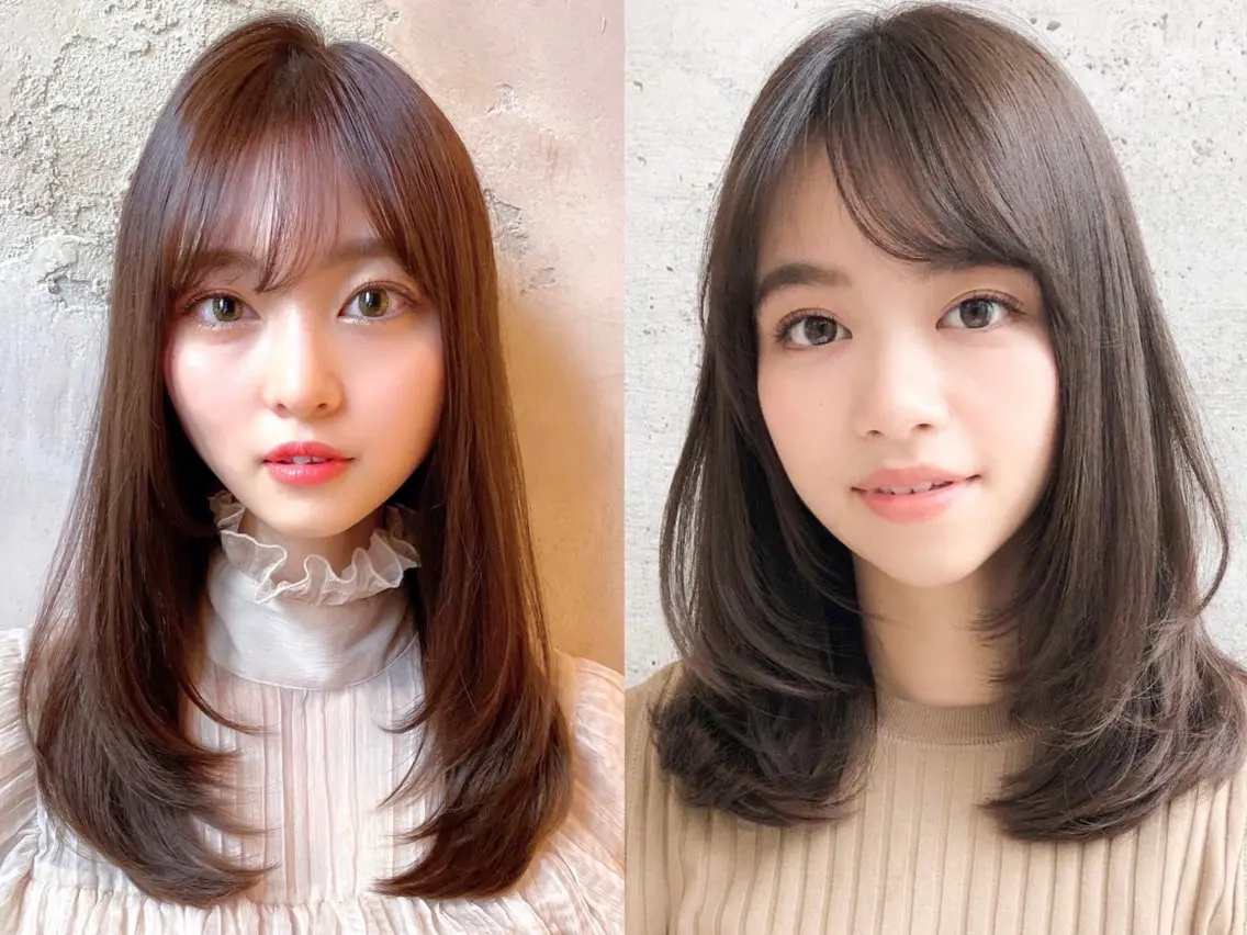 ロング カット 透明感カラー🤎 中川智帆のヘアスタイル
