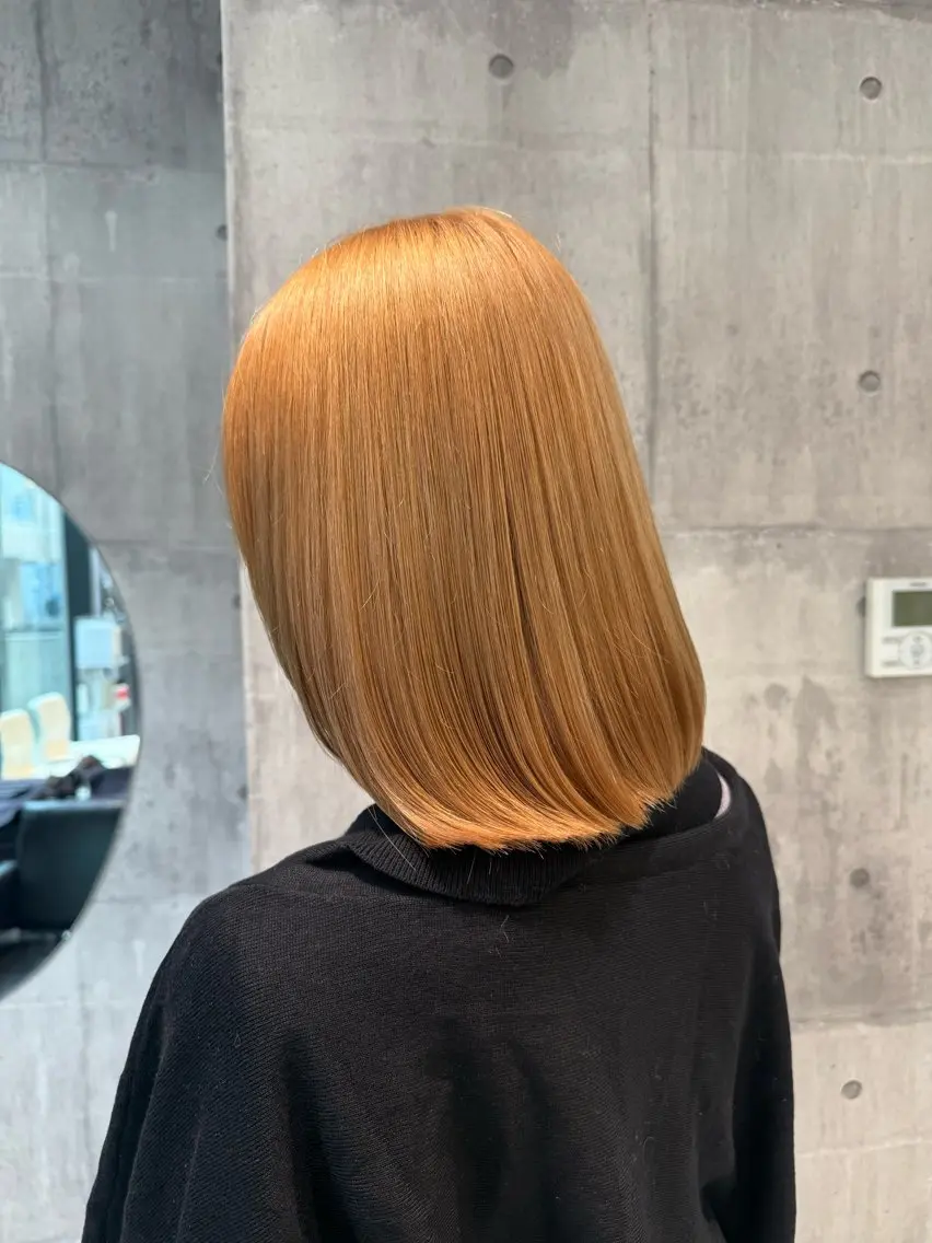セミロング カラー ブロンド ピンクカラー ヘアカラー 【🥀履歴修正🥀】 ハイトーン職人/拓真のヘアスタイル