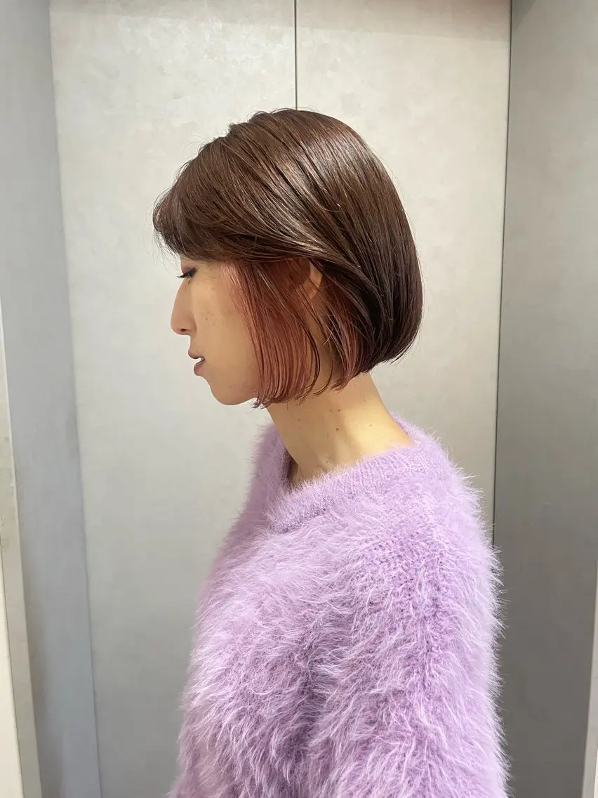 ショート カラー 暖色/オリーブカラー /中村未来🍒🫒のヘアスタイル