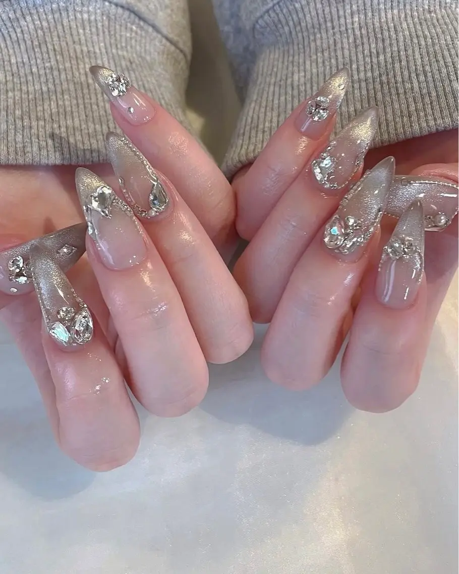 ネイル アートネイル 長さ出し ジェルネイル 韓国ネイル 持ち込み kana nailのネイルデザイン