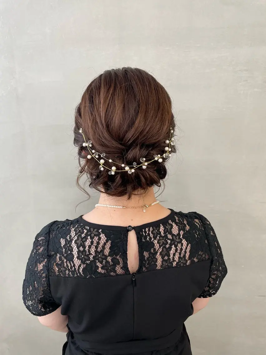 ヘアアレンジ 結婚式・ブライダル ヘアセット トルクアータ伏見 MIKUのヘアスタイル