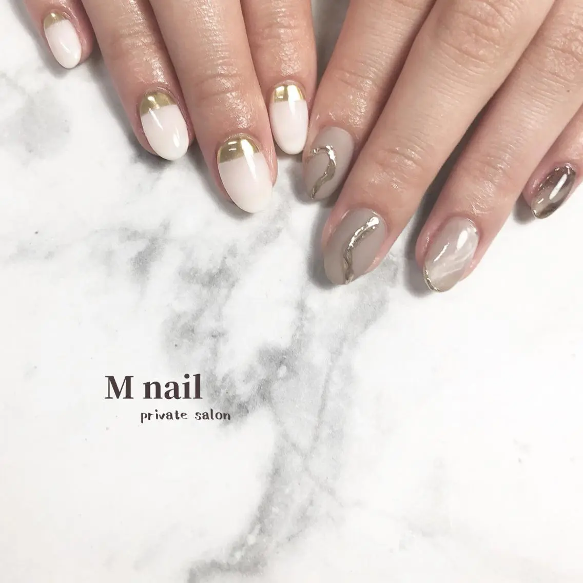 ネイル 持ち込み ハンドネイル M nailのネイルデザイン