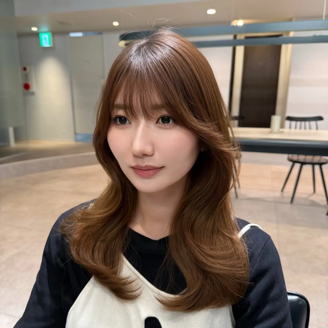 セミロング レイヤーカット 韓国ヘア/レイヤー Yan✂︎のヘアスタイル