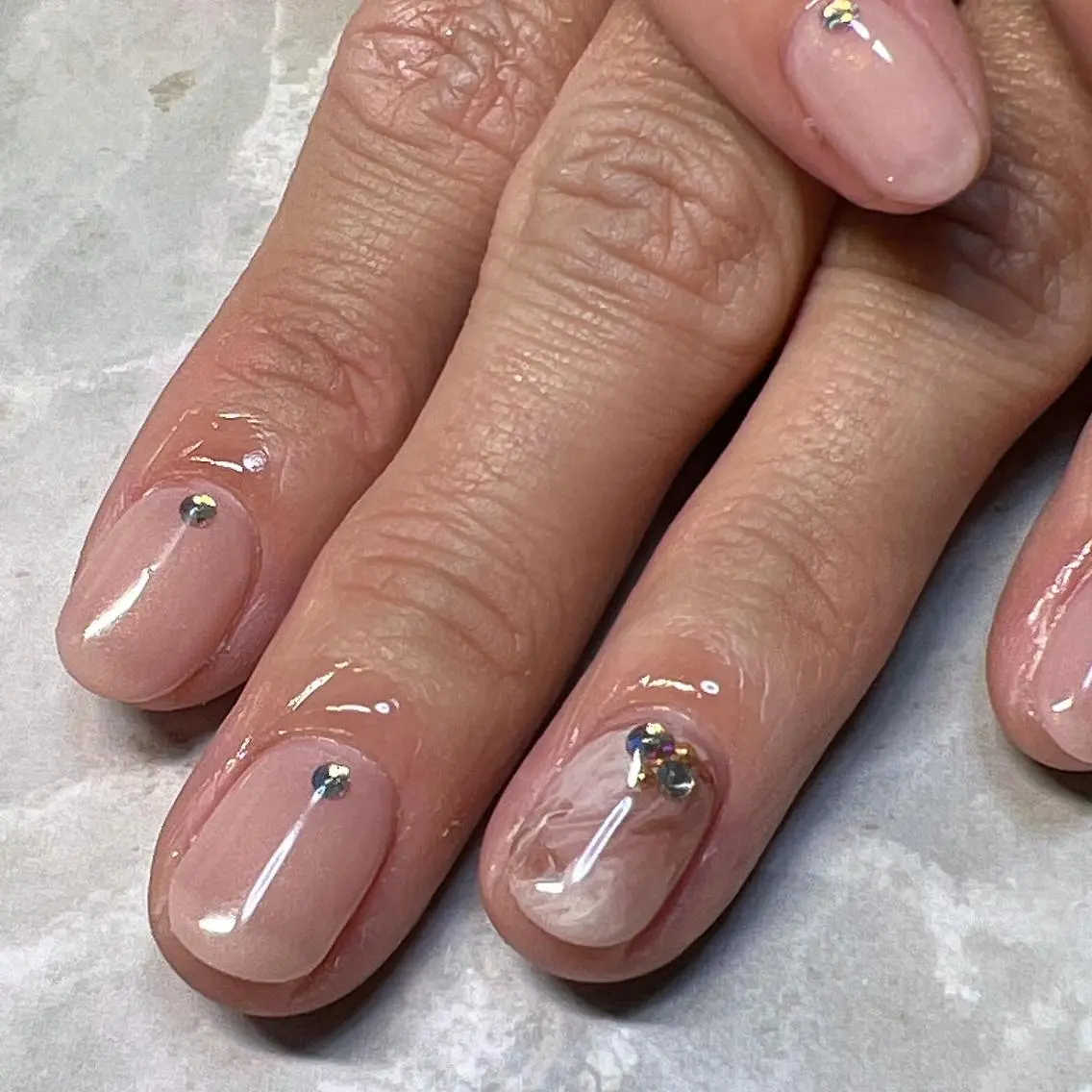 ネイル 大理石ネイル(マーブル) オフィスネイル シンプルネイル coco nailのネイルデザイン