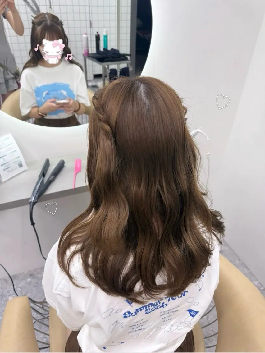 ヘアアレンジ ヘアセット 透明感カラー/アレン ジ/misaki🎀のヘアスタイル