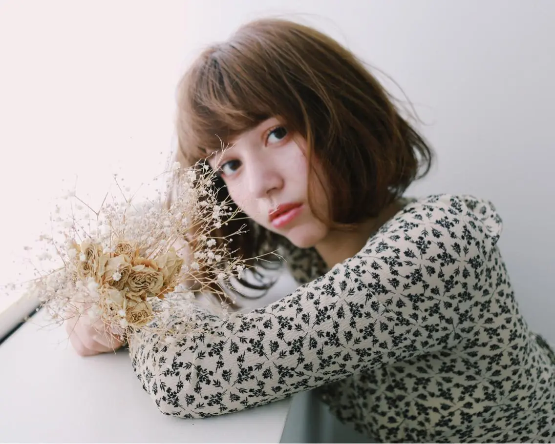 ミディアム カラー ボブ アンブレラカラー💫 フェイスフレーミングのヘアスタイル