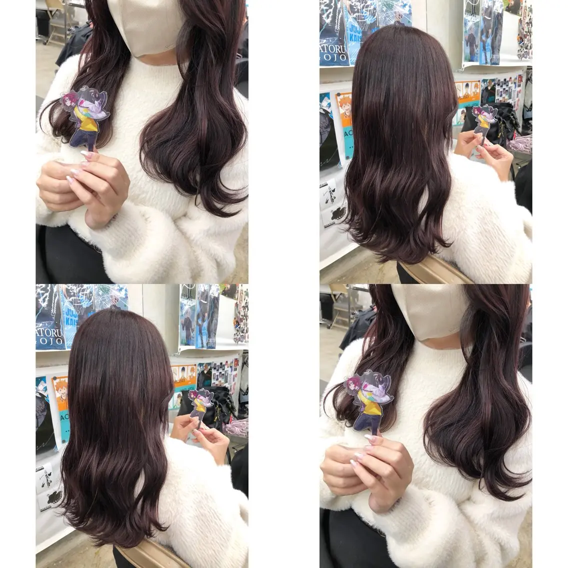 セミロング カラー パープルカラー カット ヘアカラー トリートメント 推しカラー✨ オタク美容師ユウカのヘアスタイル