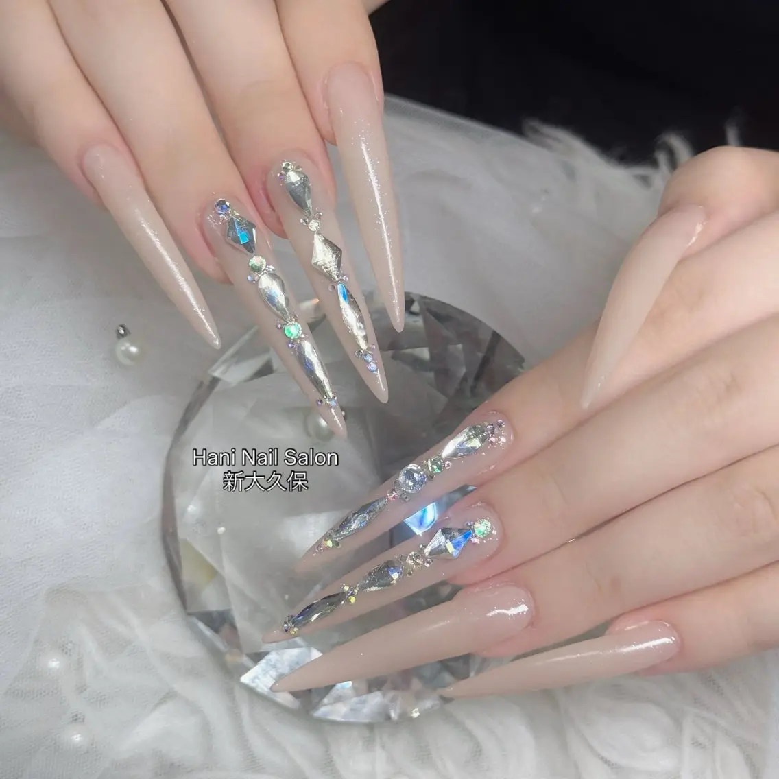 ネイル フットネイル フレンチネイル グラデーション 韓国ネイル ロングネイル ハンドネイル Hani Nail Salonのネイルデザイン