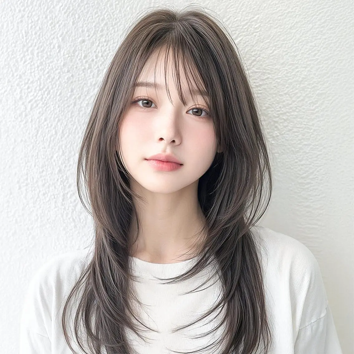 ロング カラー イルミナカラー レイヤーカット 縮毛矯正 SOURCE京橋🌟 ヘアケア/艶カラーのヘアスタイル