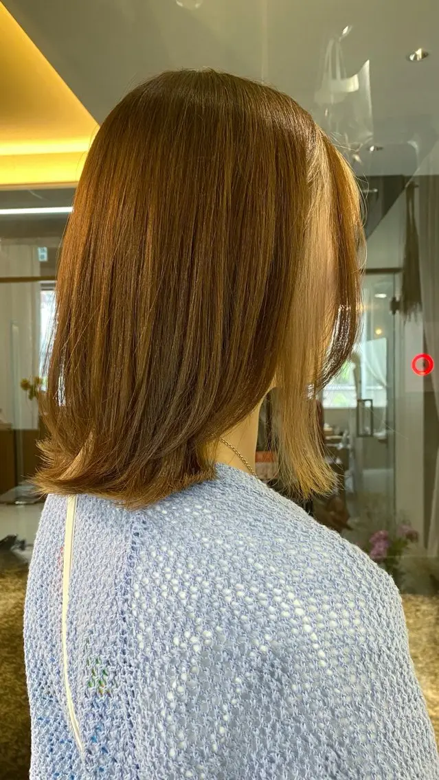 ミディアム カット ヘアカラー トリートメント 🌻花屋併設🌻濱 幸帆のヘアスタイル
