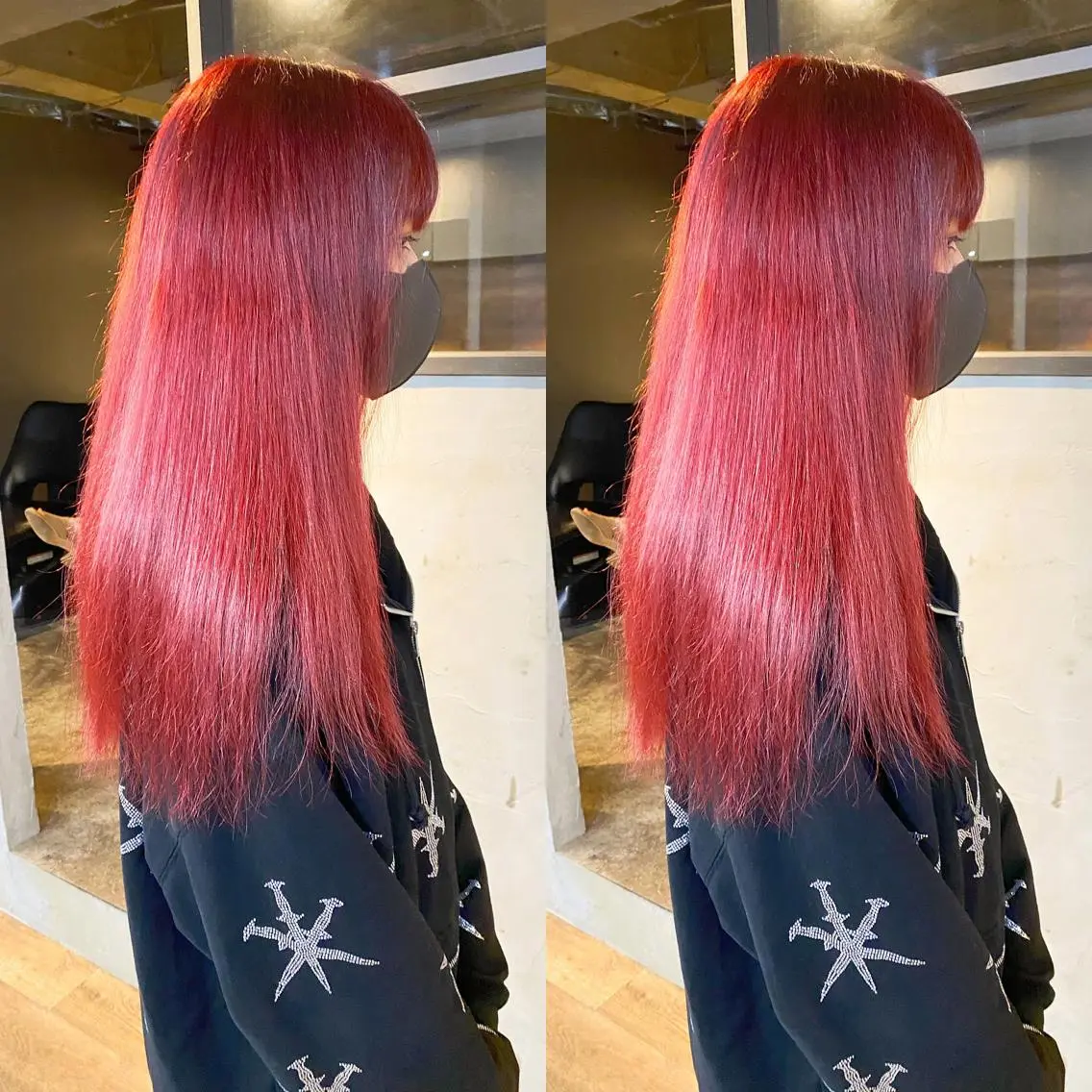 ロング カラー カット ヘアカラー トリートメント yoriダブルカラー 代表すがわらのヘアスタイル