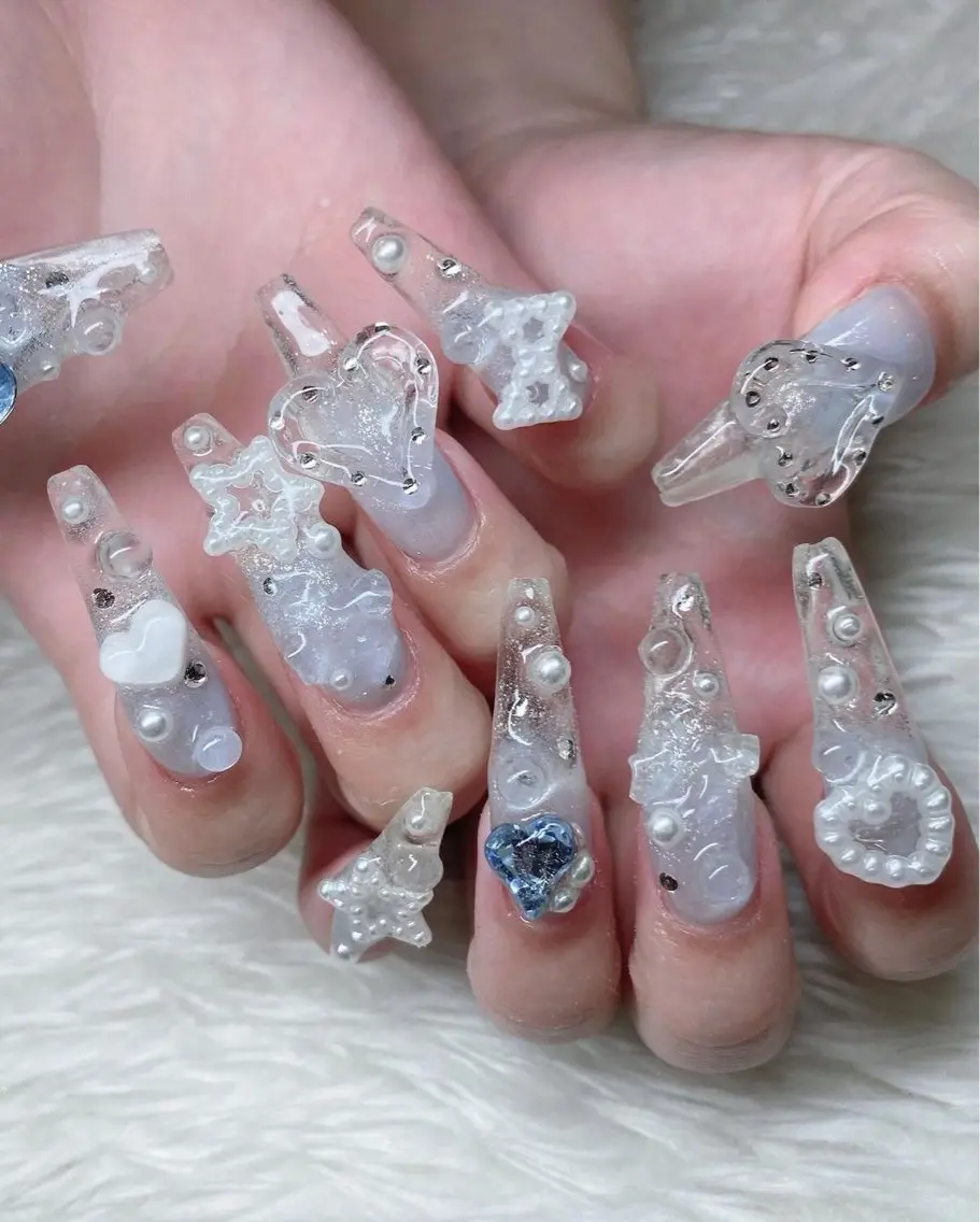 ネイル グラデーション ラメ(グリッター) マグネットネイル ミラーネイル ニュアンスネイル ハンドネイル Lumi de nailsのネイルデザイン