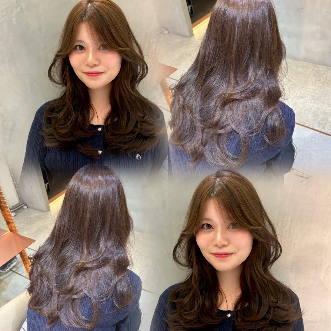 ロング ヘアアレンジ カット ヘアカラー トリートメント 顔周りレイヤーカット /髪質改善/ゆう🤍のヘアスタイル