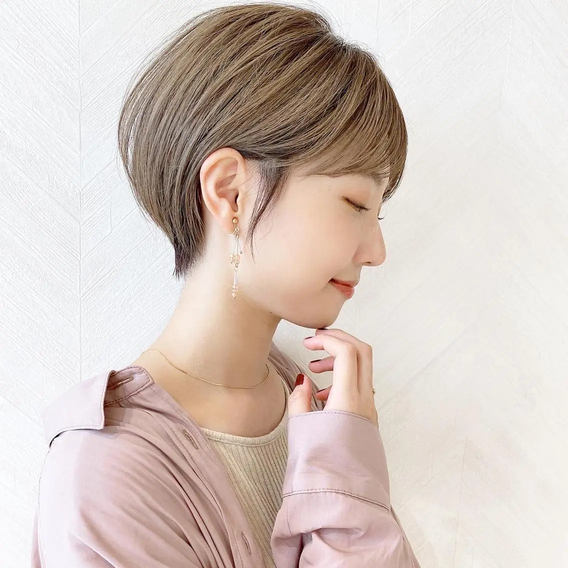 ショート カラー ヘアカラー トリートメント 🌟モテ髪ショート 🌟店長 津賀涼のヘアスタイル