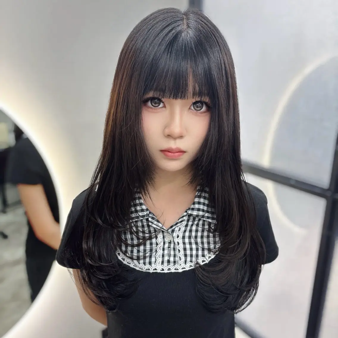 ロング カット Ren. 🦋デザインカラーのヘアスタイル