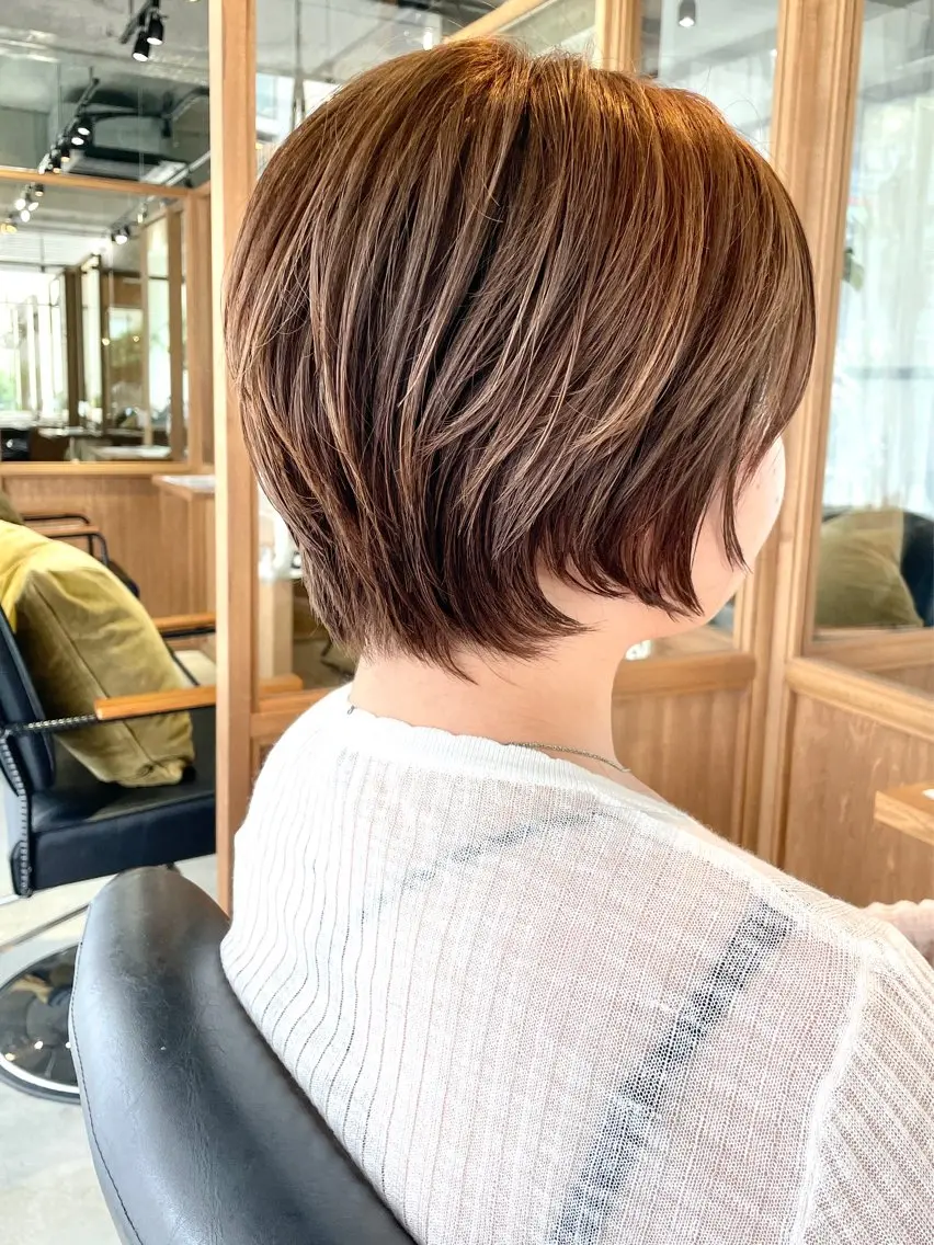 ショート カット ヘアカラー トリートメント FERIA池田 田岡啓佑のヘアスタイル