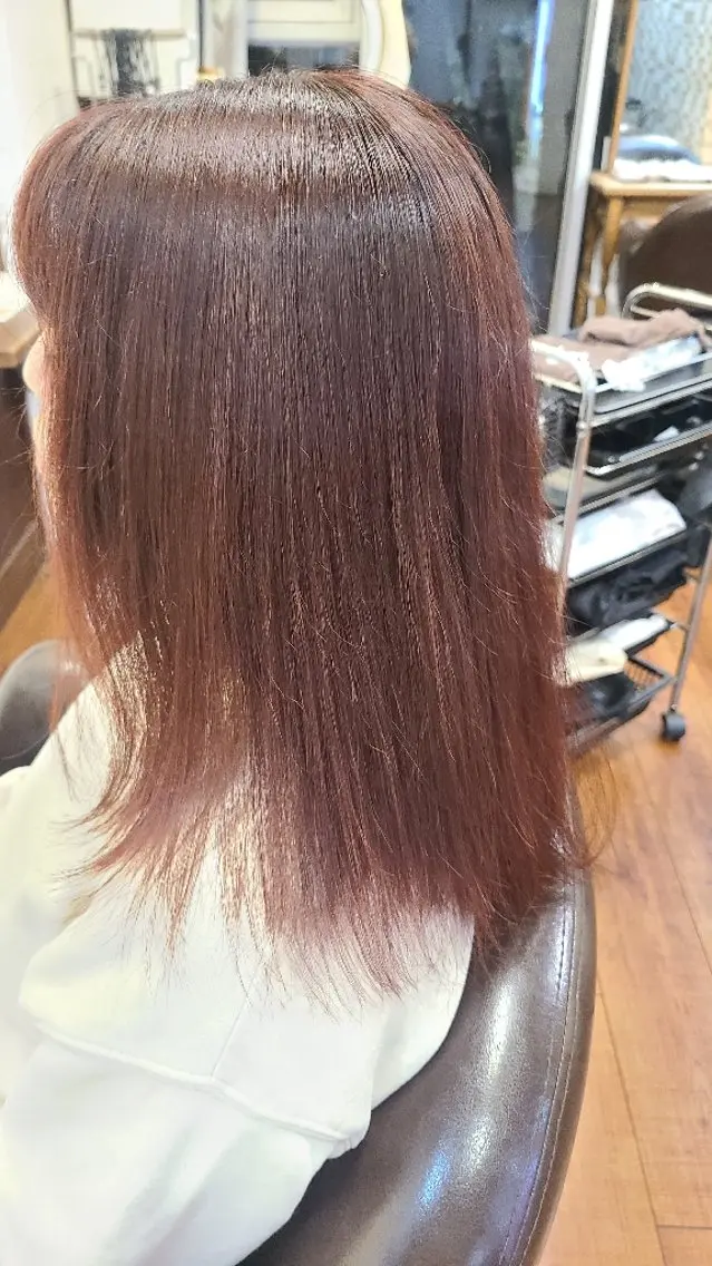 セミロング 透明感カラー/ 髪質改善縮毛 石田のヘアスタイル